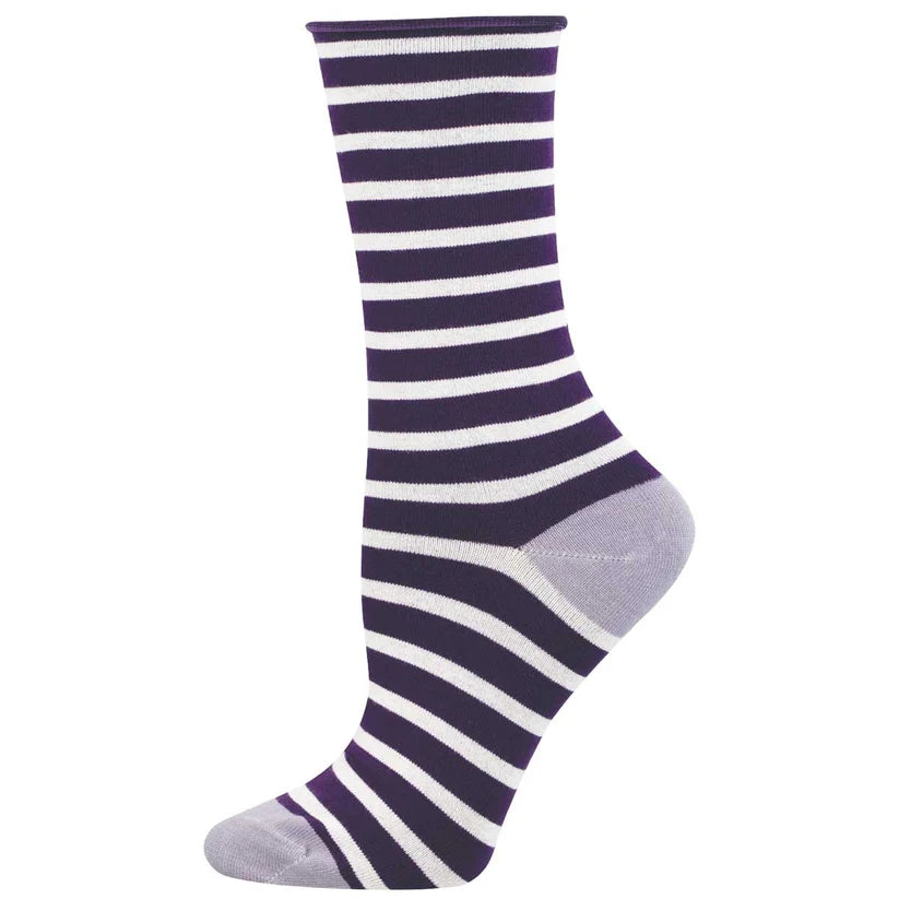 Sailor Stripe Roll Top Socks