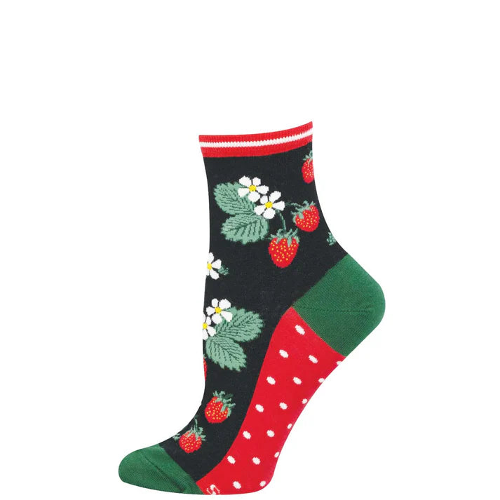 Strawberry Threads Cotton Mini Crew Socks