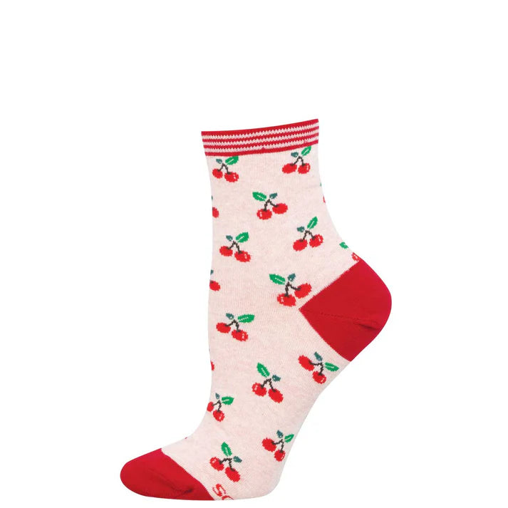 Everything is Cherry Cotton Mini Crew Socks
