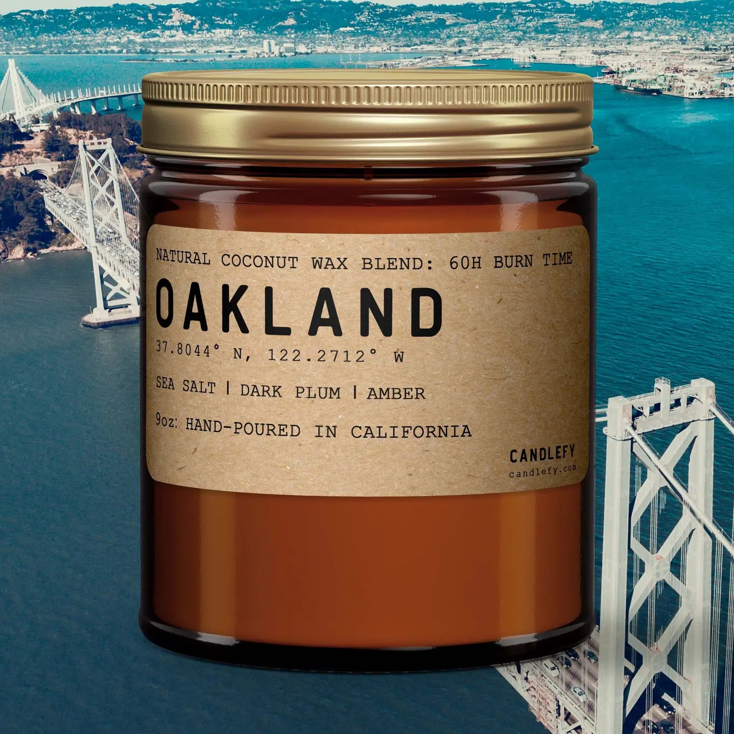 Oakland California Natural Wax Scented Candle