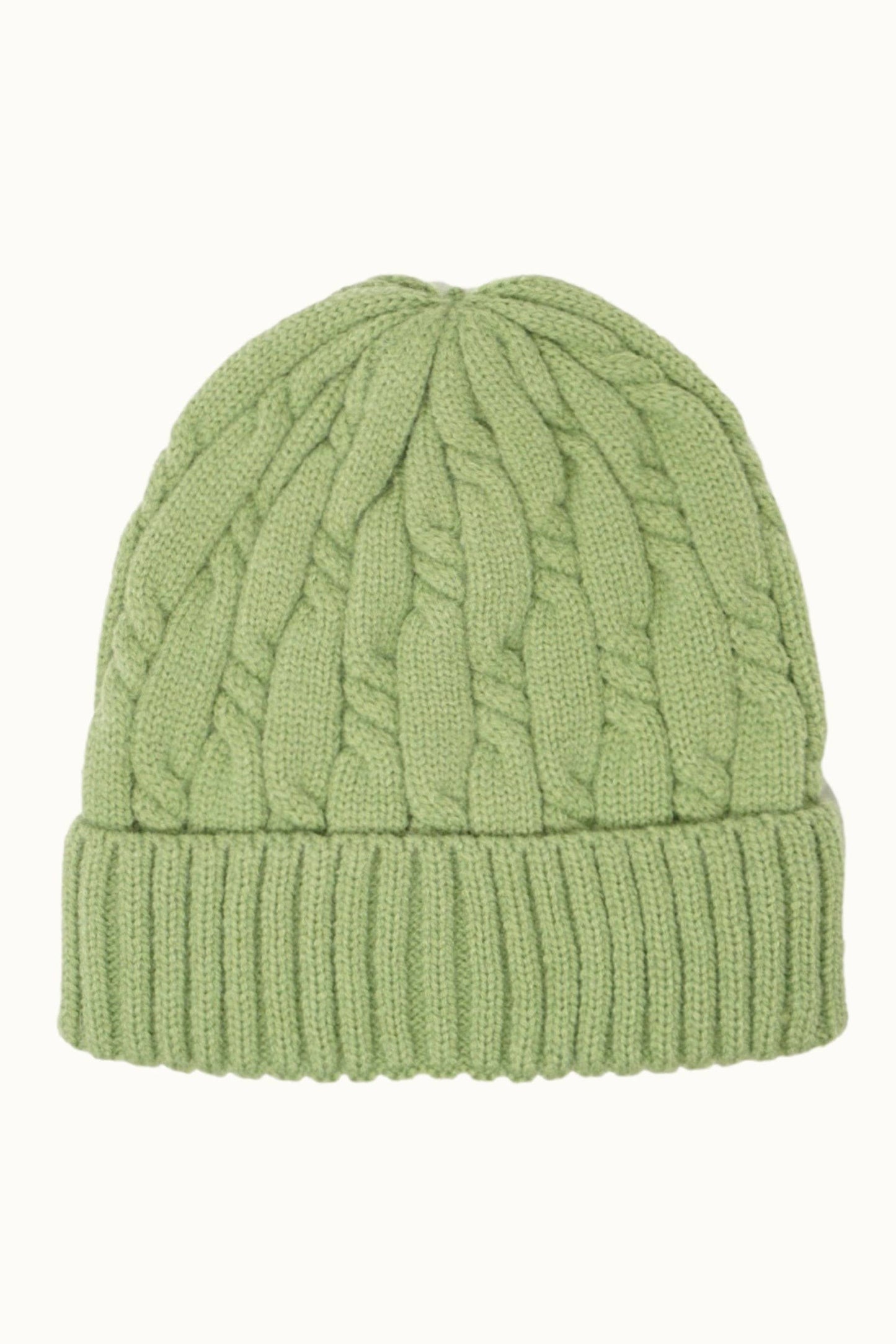 Cable Knit Cuffed Unisex Beanie
