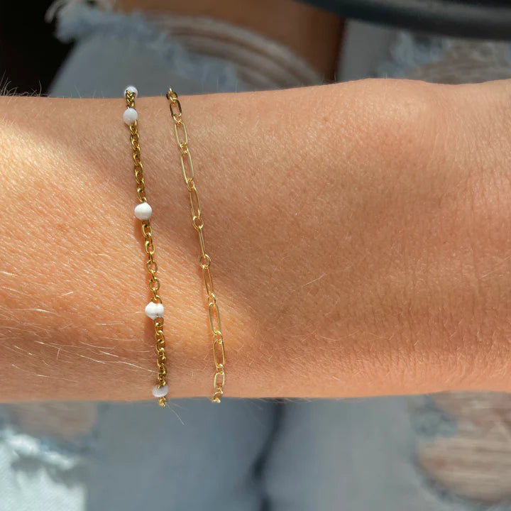 White Felix Bracelet