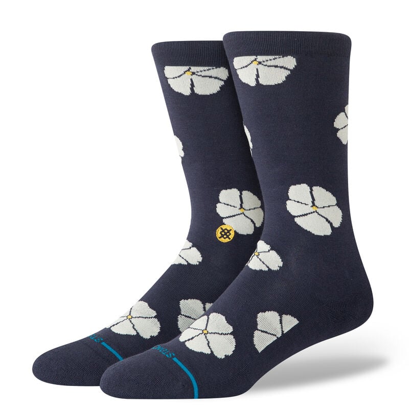 Floral Cotton Crew Light Cushion Socks