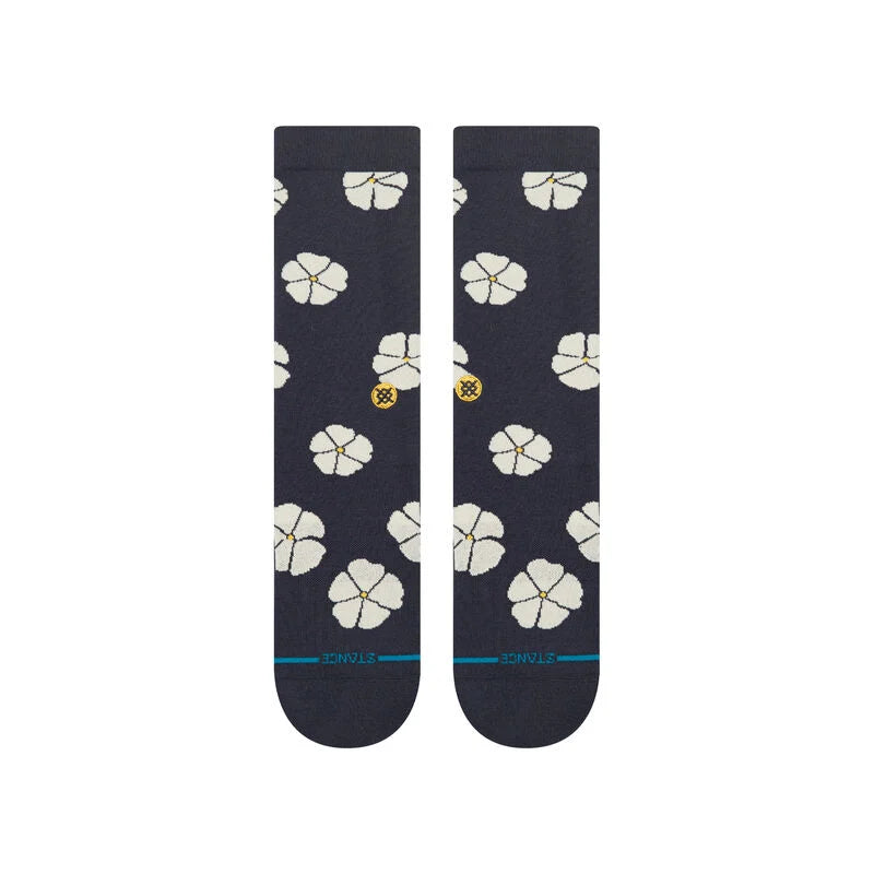 Floral Cotton Crew Light Cushion Socks