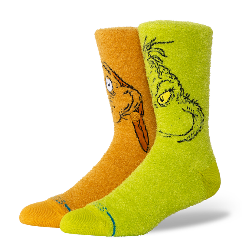 The Grinch X Stance Fuzzy Crew Socks