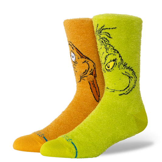 The Grinch X Stance Fuzzy Crew Socks