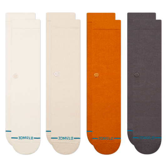 Icon Crew Men's Socks 4 Pack - Canvas