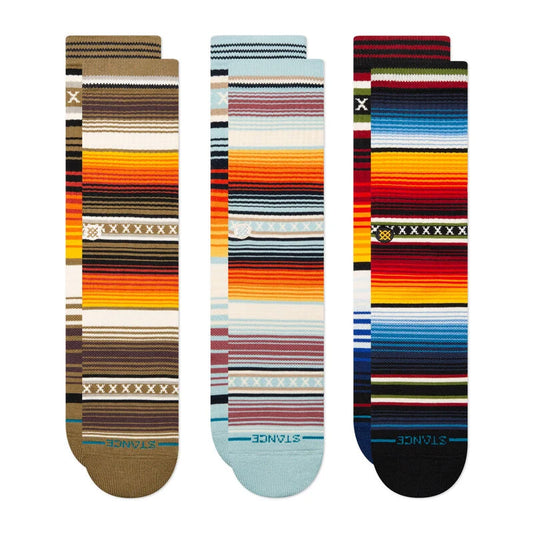 Stance Cotton Crew Men's 3 Pack Socks - Curren Multi