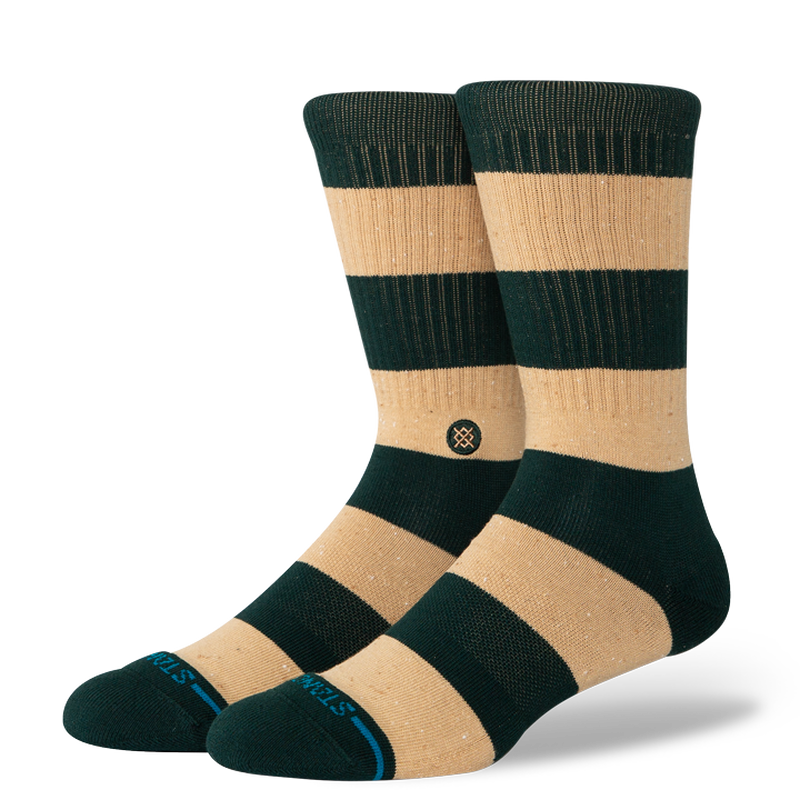 Cotton Crew Medium Cushion Socks - Nep Stripe Crew