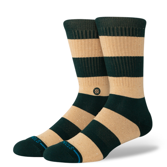 Cotton Crew Medium Cushion Socks - Nep Stripe Crew