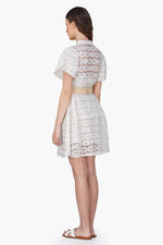 Load image into Gallery viewer, Snow-White Lace Short Dress
