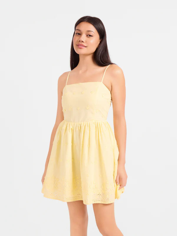 Beachglass Embroidered Mini Dress