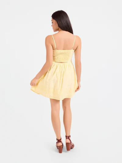 Beachglass Embroidered Mini Dress