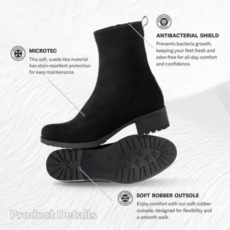 Alba Zip-Up Ankle Boots