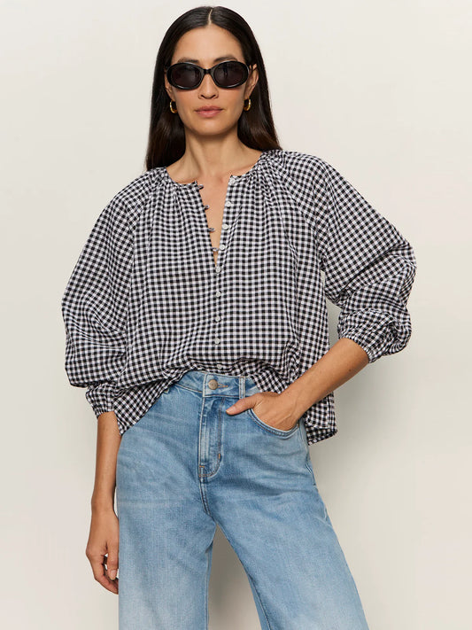 Perfect Gingham Button Blouse Picnic