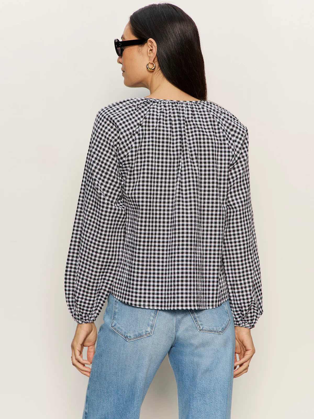 Perfect Gingham Button Blouse Picnic