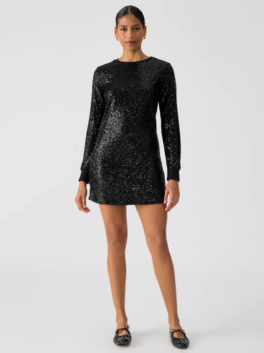 Sparkle Here Dress Black