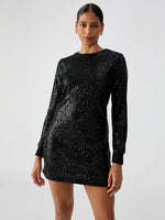 Load image into Gallery viewer, Sparkle Here Dress Black
