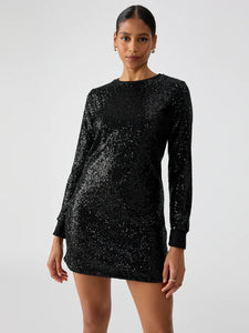 Sparkle Here Dress Black