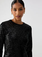 Load image into Gallery viewer, Sparkle Here Dress Black
