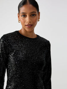 Sparkle Here Dress Black