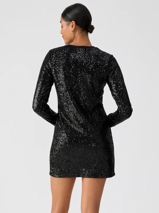 Sparkle Here Dress Black