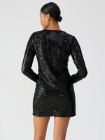 Load image into Gallery viewer, Sparkle Here Dress Black
