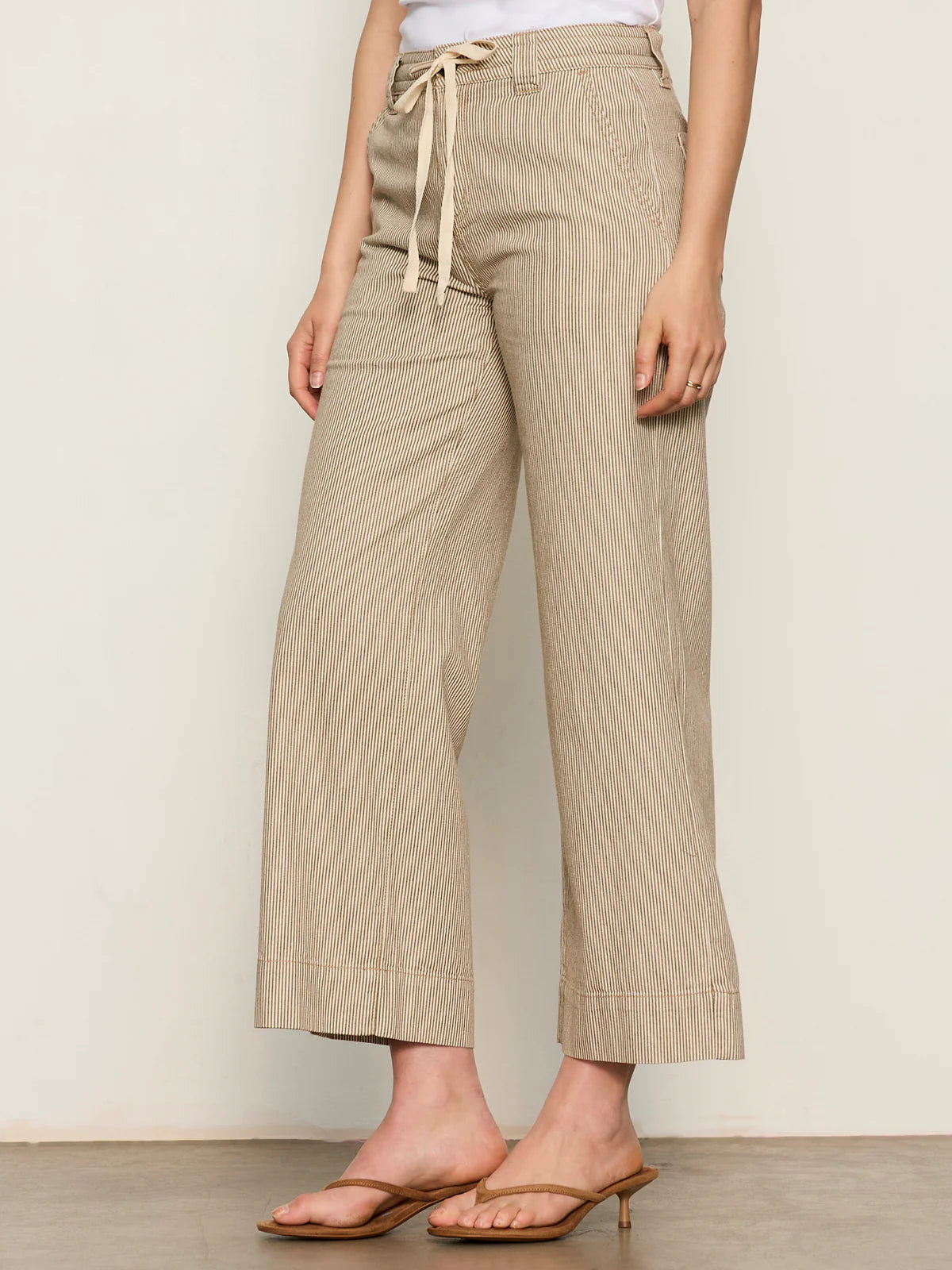 Lily Stripe Cropped Pant Lido Stripe