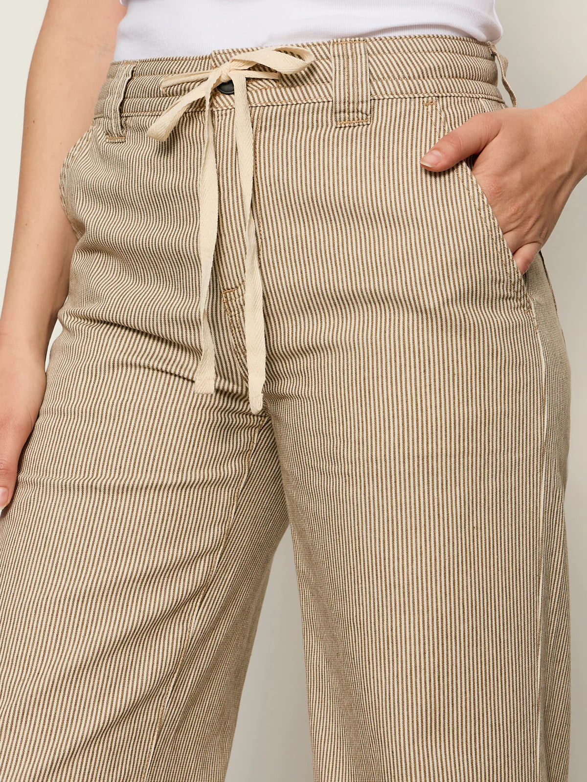 Lily Stripe Cropped Pant Lido Stripe