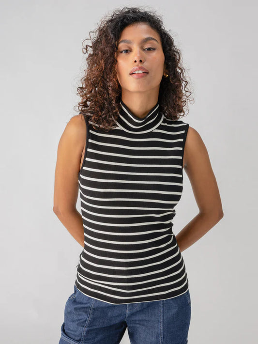 Essential Sleeveless Mock Neck Tank Top