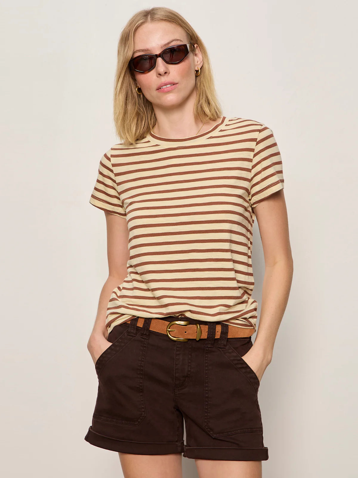 The Perfect Tee Choco Banana Stripe