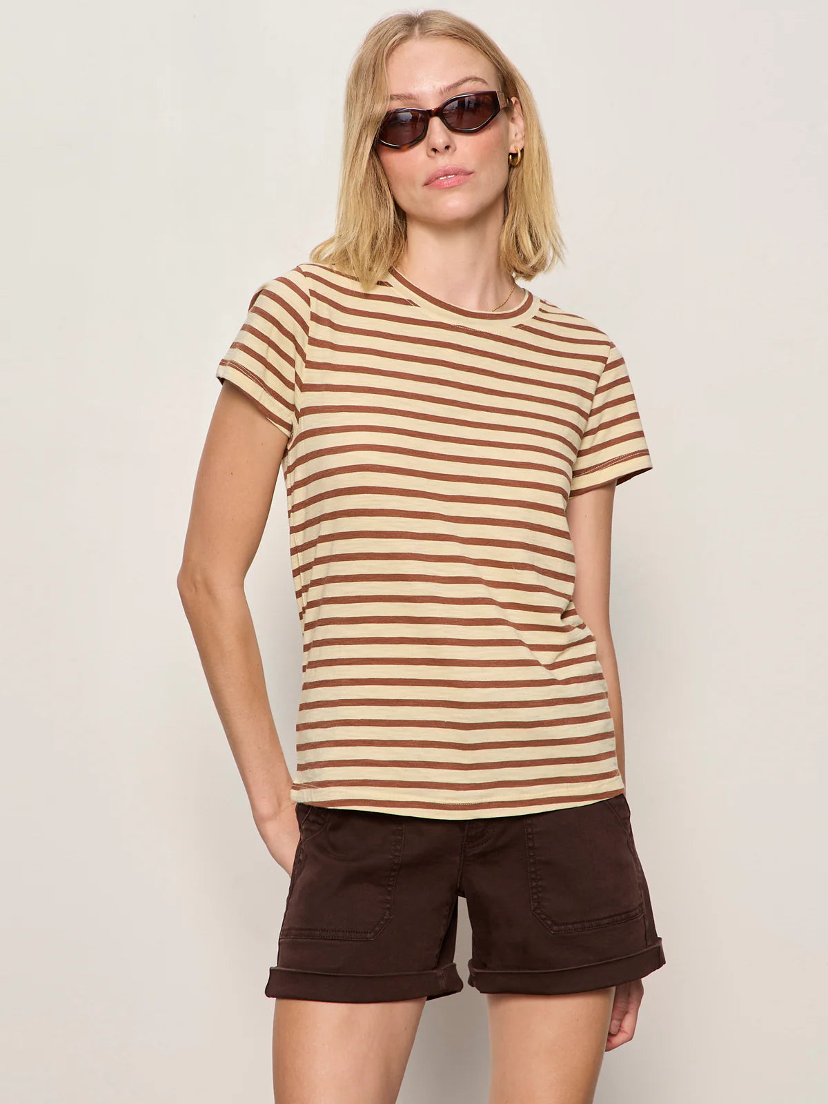 The Perfect Tee Choco Banana Stripe