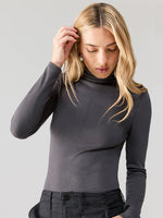 Load image into Gallery viewer, Soft Mock Neck Rib Knit Top Mineral
