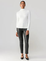 Load image into Gallery viewer, Soft Mock Neck Rib Knit Top Mineral
