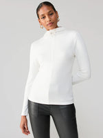 Load image into Gallery viewer, Soft Mock Neck Rib Knit Top Mineral
