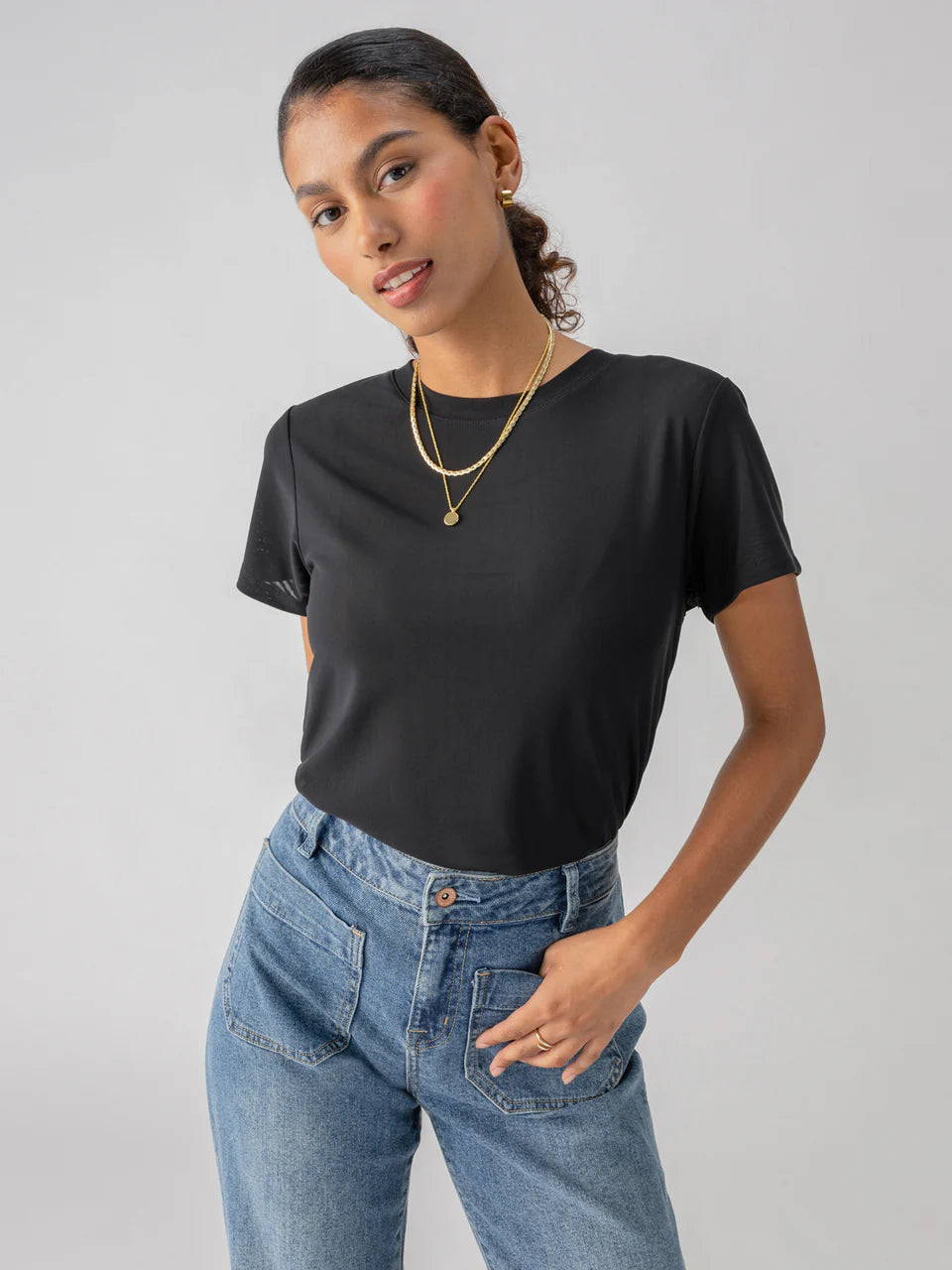 The Perfect Mesh Tee Black