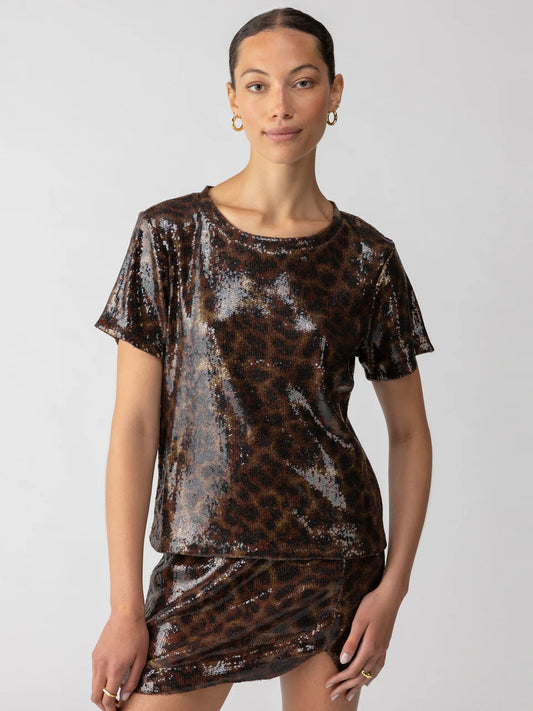 Sequin Perfect Tee - Night Spots