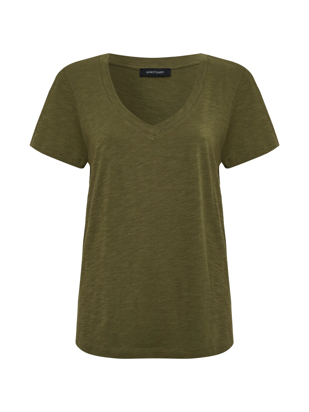 Soft V Neck Tee - Burnt Olive