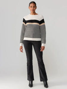 Summit Sweater White Sand Stripe