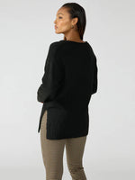 Load image into Gallery viewer, Casual Cozy V-Neck Sweater Black
