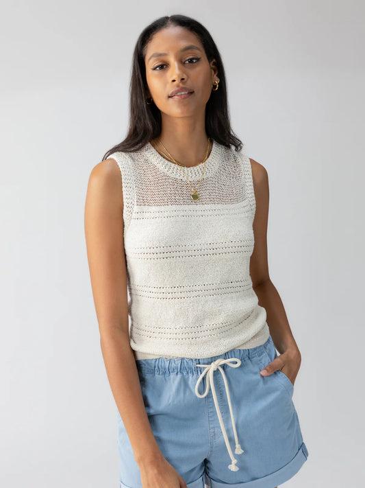 Waves of Summer Shell Sweater Birch