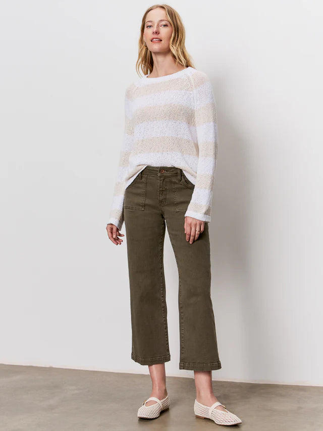 Textured Raglan Crewneck