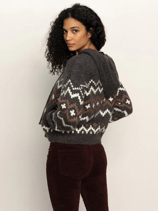 Zip-Up Fairisle Hoodie