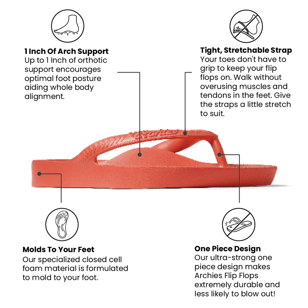 Archies Arch Support Flip Flops