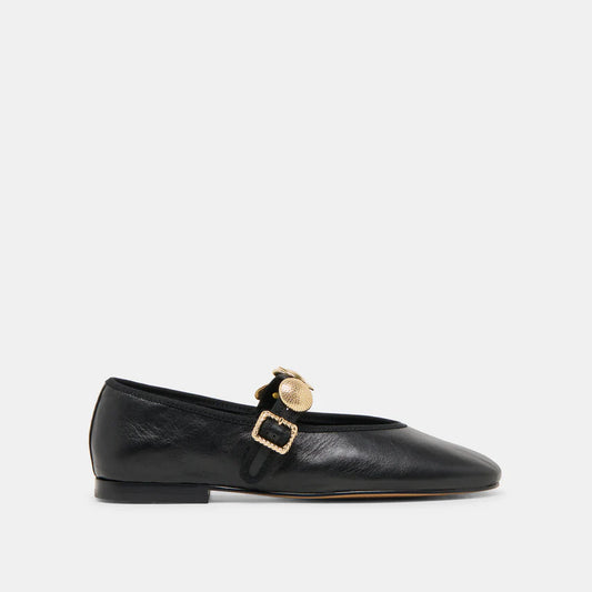 Relan Ballet Flats Black Leather