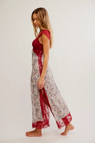 Suddenly Fine Printed Maxi Slip Dress