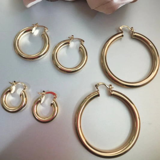 Thick Hoops 18K Gold