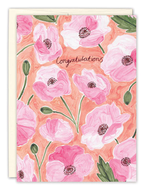 Watercolor Floral Congrats Card