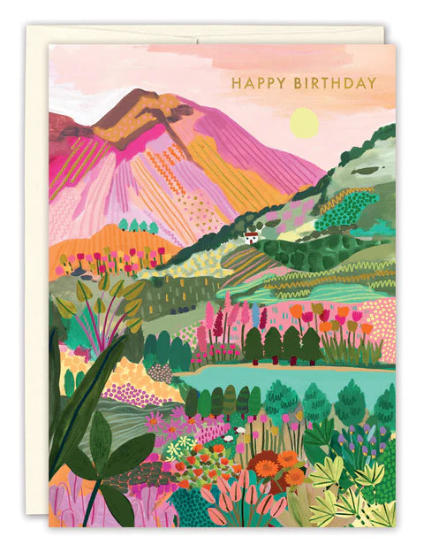 Rainbow Mountain Birthday Card
