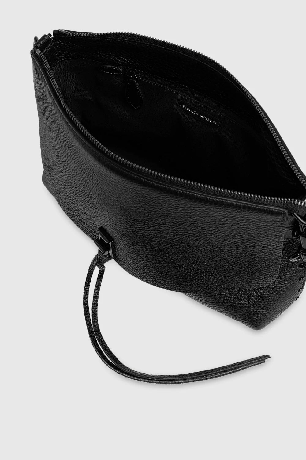 Darren Top Zip Shoulder Bag - Black